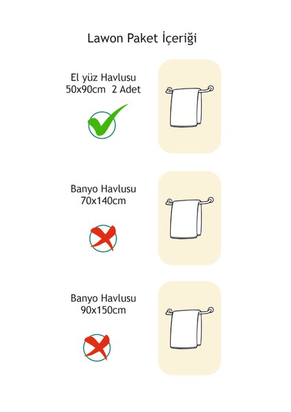 Lawon Jasmin Serisi 2li El Havlusu Seti indirimleri
