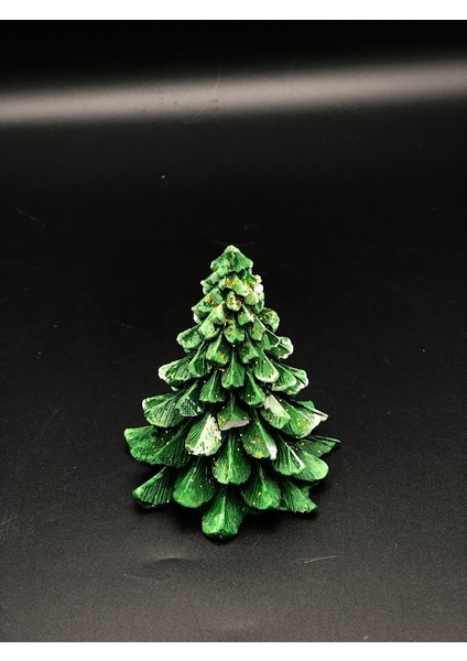 Alçı El Yapımı Mini Yılbaşı Ağacı,yılbaşı Hediyesi,yılbaşı Süsleri,dekoratif Yılbaşı Biblosu