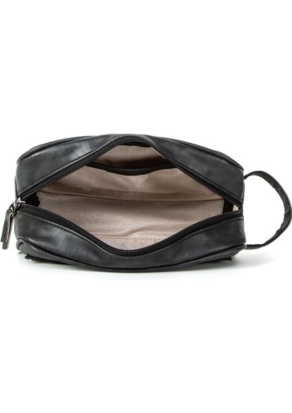 Erkek Vegan Deri Kişisel Traş Kozmetik Clutch Çanta Seyehat Bakım El Çantası fırsatları