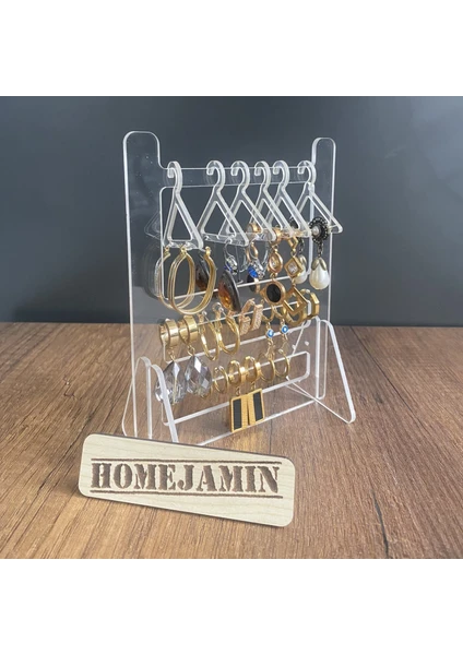 Home Jamin Pleksi Küpe ve Takı Standı Masa Üstü Organizer Askılı Takılık