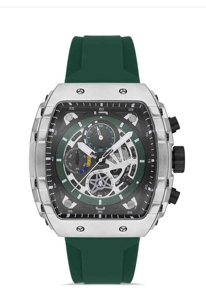 Orijinal Ferrucci Polikarbon Kasa Kronometreli Foksiyonlu Erkek Kol Saati