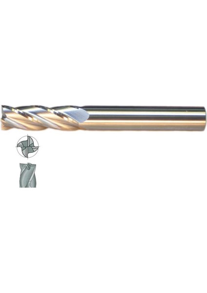10X38 Mastercut Uzun Sert Metal 4 Ağızlı Karbür Parmak Frezesi