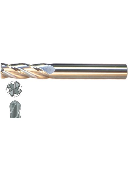 18X75 Mastercut Uzun Sert Metal 4 Ağızlı Küresel Karbür Parmak Frezesi