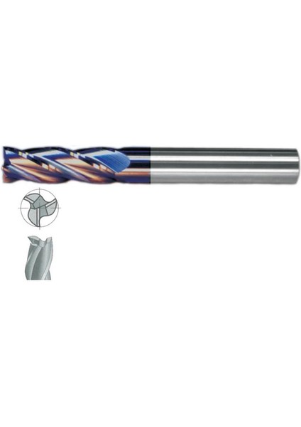 5 mm Mastercut Standart Sert Metal Tıaln 3 Ağızlı Karbür Parmak Frezesi