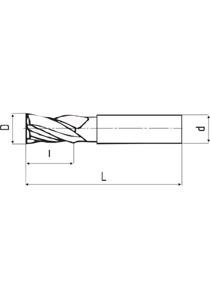 5 mm Mastercut Standart Sert Metal Tıaln 3 Ağızlı Karbür Parmak Frezesi