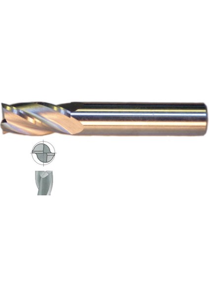 9 mm Mastercut Standart Sert Metal 2 Ağızlı Karbür Parmak Frezesi