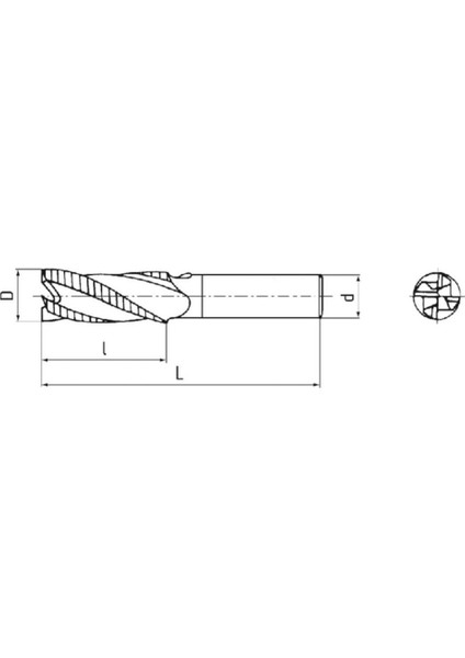 25 mm Jit DIN844 Nr Hss C230 Kısa Kabatalaş Freze fiyatları