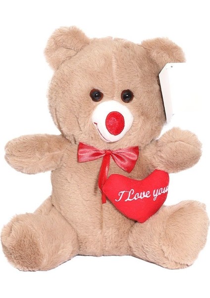 POL-1014 Peluş Kalpli Ayı 35 cm