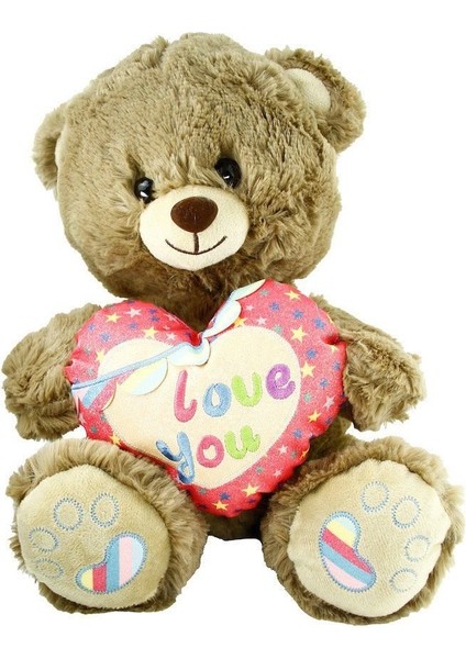 PJH2324  Peluş Kalpli Ayı Love You 30 cm -Vardem