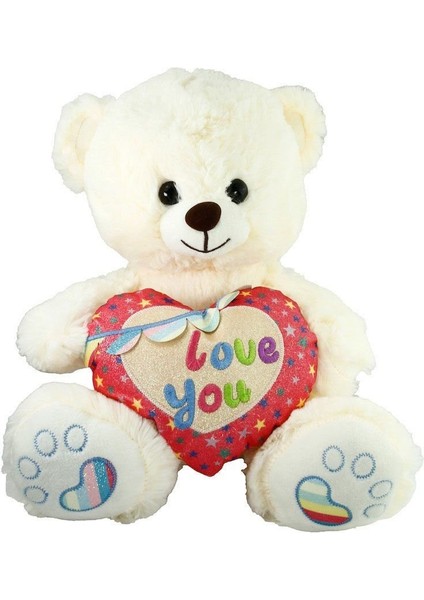 PJH2324  Peluş Kalpli Ayı Love You 30 cm -Vardem