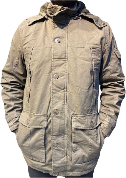 Kanvas Outdoor Içi Polarlı Dağcı Montu