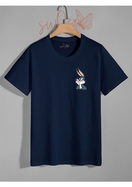 Bugs Buny & Lola Buny Baskılı Sevgili Kombini Çift Tshirt Lacivert 2 Adet fiyatları