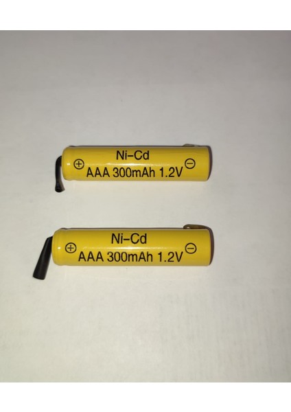 Yeni Üretim Puntalı Lehime Uygun Şarj Edilebilir Pil Aaa 300 Mah 2 Adet - Şarjlı Aaa Pil