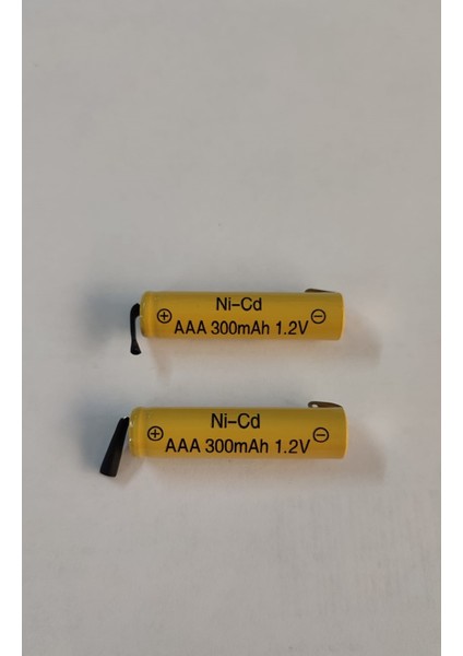 Yeni Üretim Puntalı Lehime Uygun Şarj Edilebilir Pil Aaa 300 Mah 2 Adet - Şarjlı Aaa Pil