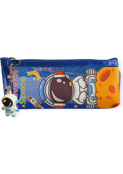 Astronot Desenli File Kalem Çantası