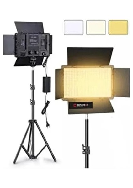 Pro LED 800 Video Çekim Işığı Çift Bataryalı LED Aydınlatma Işık (3m Kalın Işık Ayağıyla) fiyatları