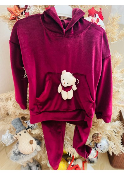 Bordo Kadife 2li Takım modelleri