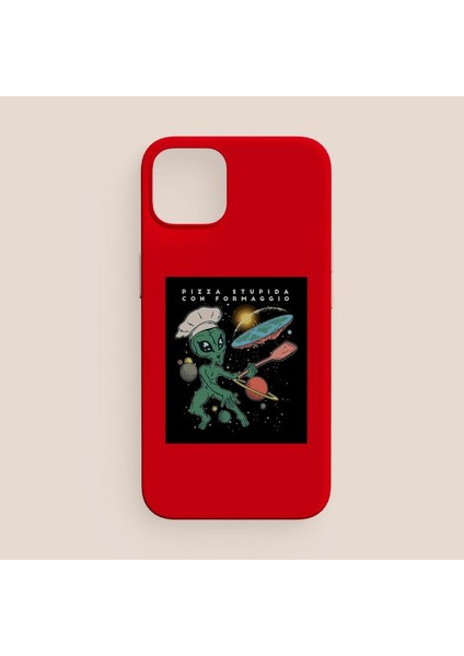 Pizza Space Tasarımlı iPhone 11 Telefon Kılıfı