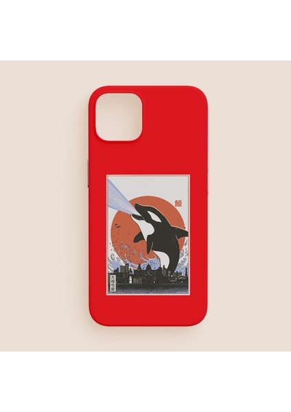 Manzarada Balina Tasarımlı iPhone 12 Telefon Kılıfı