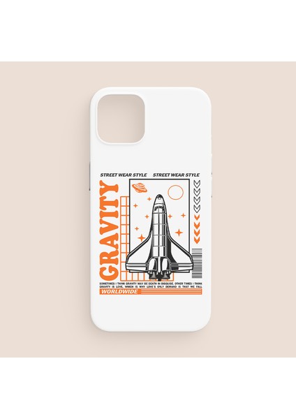 Gravity Yazılı Tasarım iPhone 12 Telefon Kılıfı