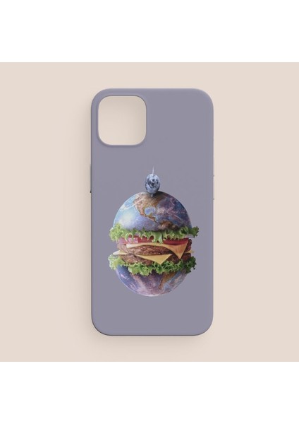 Earth Hamburger Tasarımlı iPhone 11 Telefon Kılıfı