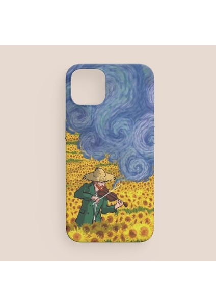 Van Gogh Ayçiçek Tarlası Tasarımlı iPhone 11 Pro Max Telefon Kılıfı