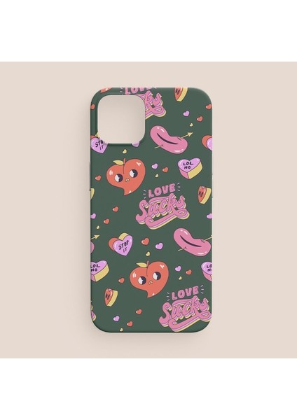 Love Sucks Yazılı Emoji Tasarımlı iPhone 13 Telefon Kılıfı