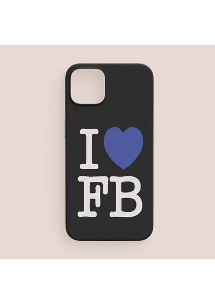 I Love Fb Tasarımlı iPhone 12 Telefon Kılıfı