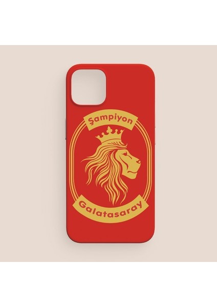 Sarı Kırmızı Aslan Tasarımlı iPhone 13 Telefon Kılıfı
