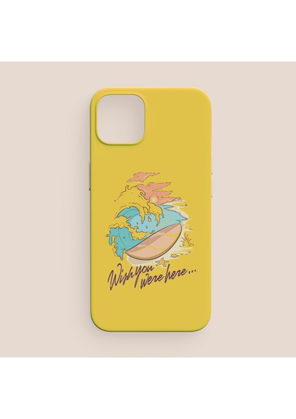 Wish You Were Here Yazılı Sörf Temalı iPhone 11 Pro Max Telefon Kılıfı