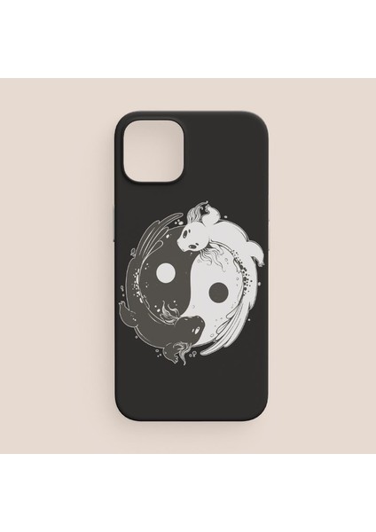 Ying Yang Fish Tasarımlı iPhone 13 Telefon Kılıfı