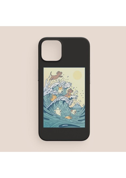 Denizdeki Köpekler Tasarımlı iPhone 12 Telefon Kılıfı