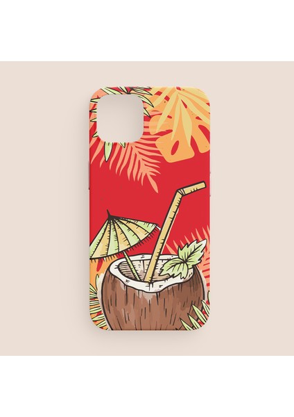 Coconat And Summer Tasarımlı iPhone 13 Telefon Kılıfı
