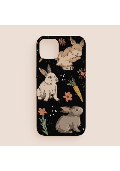 Tavşanlar Tasarımlı iPhone 12 Pro Telefon Kılıfı