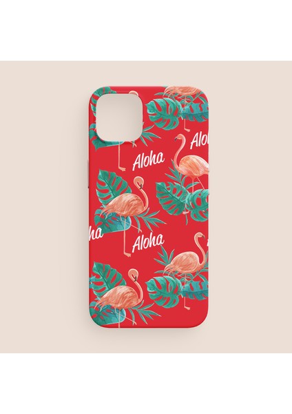 Aloha Flamingo Tasarımlı iPhone 13 Telefon Kılıfı