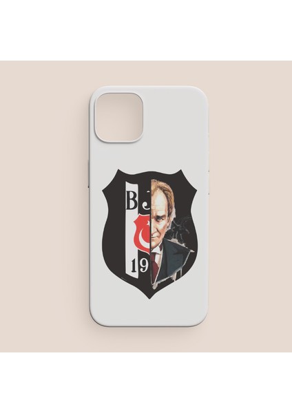 Iki Büyük Aşk Atatürk ve Beşiktaş Temalı Beyaz iPhone 11 Pro Max Telefon Kılıfı