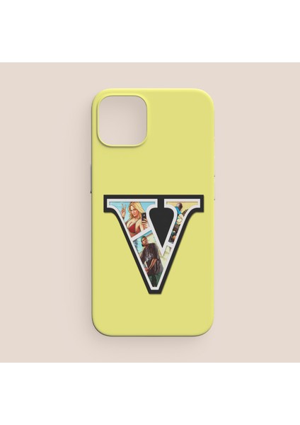 Gta V Tasarımlı Sarı iPhone 12 Pro Max Telefon Kılıfı