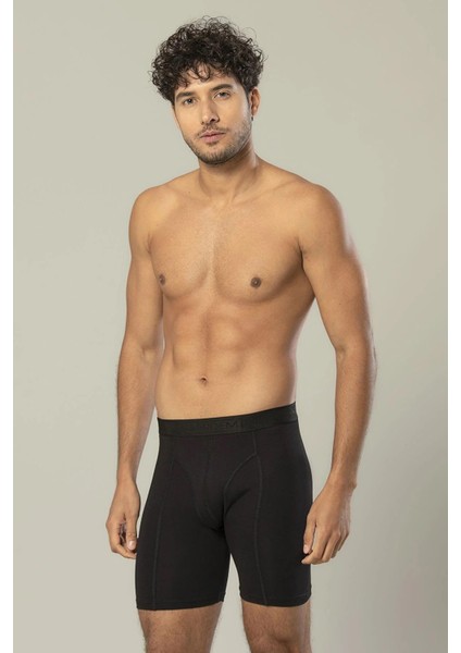 Erkek Uzun Paçalı Likralı Boxer 3lü Paket Erdem 1416
