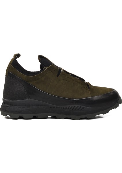 10201 Haki Deri Erkek Sneaker