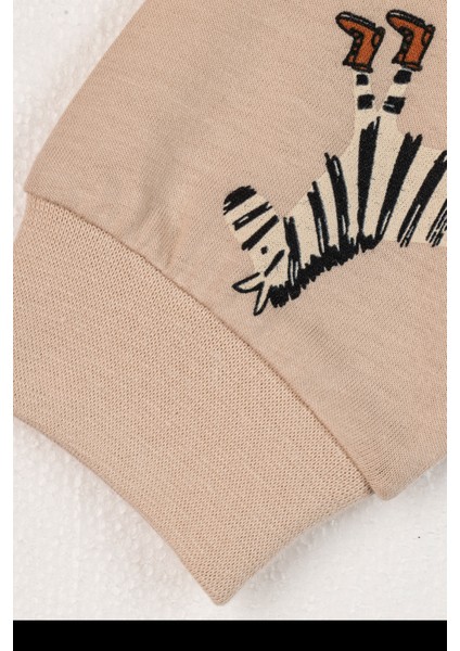 Sevimli Animal (Aslan-Zebra-Fil) Desenli Pamuk Çocuk Pijama Takımı fırsatları