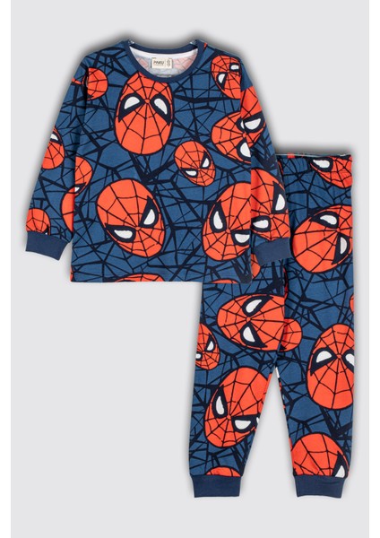 Süper Kahraman Örümcek Adam Desenli Pamuk Erkek Çocuk Pijama Takımı