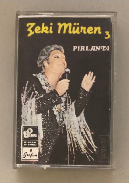 Zeki Müren 3 Pırlanta Kaset (Orjinal Dönem Baskı)