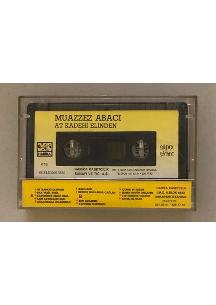 Muazzez Abacı At Kadehi Elinden Kağıt Baskı Kaset (Orjinal Dönem Baskı)