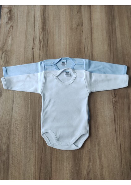 2 Parça Unisex Bebek Uzun Kollu Organik Pamuk Çıtçıtlı Body Zıbın Yenidoğan Hediye Seti fiyatları