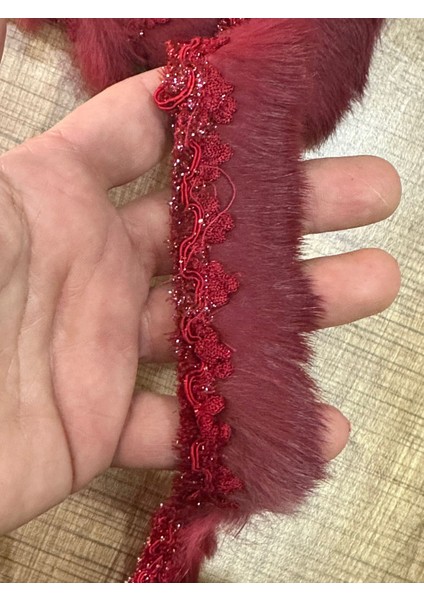 En 3 cm Tüğlü Işlemeli Şerit Dekoratif Şerit Bordür Dikiş Aksesuarı 1 Metre