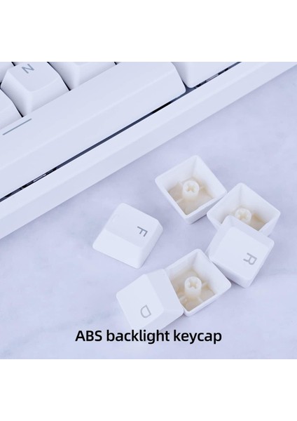 Leaven K550 Rgb Beyaz/siyah K550 Mavi Blue Switch Mekanik Gaming Oyuncu Klavyesi