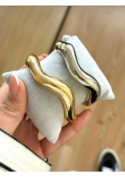 Çelik Gümüş Kaplama Tiffany Kadın Kelepçe Bileklik Kadın Bilezik modelleri
