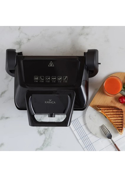 Plus Bio Diamond Izgara ve Tost Makinesi,Silver Nano-Tech Kulp - Benzersiz Seri