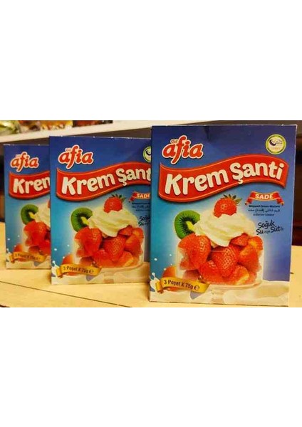 Afia Sade Krem Şanti (3 Ad.* 75 Gr.) 225 Gr* 3 Adet Gimdes Sertifikalı