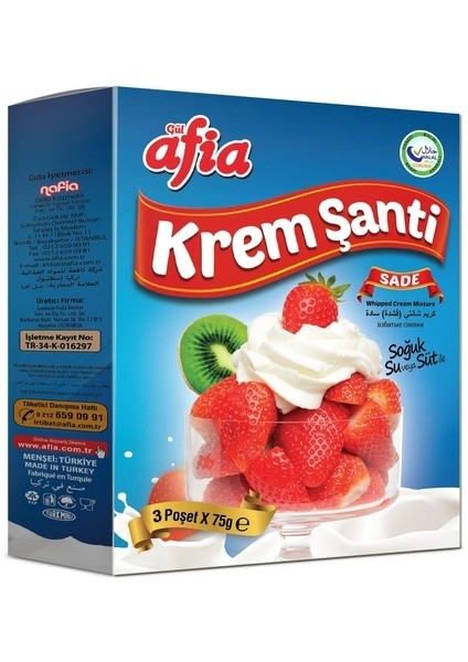 Afia Sade Krem Şanti (75GR x 3lü)